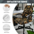 thumbnail image 5 of FKELYI Office Chair Covers Stretch Computer Chair Slipcovers for Armchair, Washable Retro Sunflower Bee Print Gaming Chair Protector Cover for Home Office, Small, 5 of 6