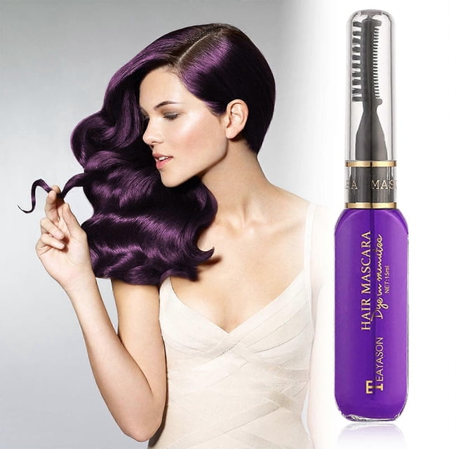 Set de tizas de color temporal para cabello oscuro con peine, 13 tonos vibrantes, fácil de quitar con agua, 3 ml.