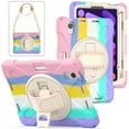 thumbnail image 2 of For iPad Mini 7th/6th Generation Case 8.3 inch 2024/2021, 360 Hand Strap, Shoulder Strap, Kickstand, Rugged Drop Protection, Colourful Pink, 2 of 6
