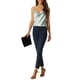 thumbnail image 2 of Conjunto de pijama de satén para mujer INSPIRE CHIC, top de tirantes con cuello de cowl y pantalones largos, ropa de descanso de seda, pijamas L azul, 2 of 6