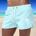 thumbnail image 2 of Kcolen Men Swim Trunks Elastic Waist Beach Shorts Stretchy Upf Mens Bathing Suit 9 Inch Inseam Men's Swim Trunks Summer Beach Oversized Men Swim Brief, 2 of 4