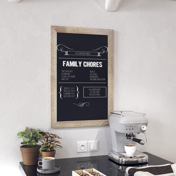 HBCY Creations Weathered Magnetic Wall Chalkboard, Extra Large Size 20" x 30", Framed Decorative Chalkboard with Eraser - For Kitchen, Weddings, Menus and More!