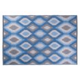 thumbnail image 2 of CC Home Furnishings 48" x 72" Blue and Gray Ikat Pattern Outdoor Patio Rectangular Area Throw Rug, 2 of 6