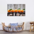 thumbnail image 2 of Kitchen Canvas Wall Art Orange Fruit Food Picture Dining Room Canvas Painting for Home Wall Decor, Tangerine Fruit Framed Artwork for Kitchen Restaurant Decoration Ready to Hang (12" Hx18 W), 2 of 6