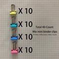 thumbnail image 4 of Mini Binder Clips 5/8"" / 0.6 inches / 15 mm a Little Bit Scratch Paper Clips 40 PCS (40 PCS Mix), 4 of 4
