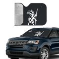 thumbnail image 4 of XMXY Car Sun Shade Windshield, Flying Birds and Elves Automotive Front Window Sun Visor for Cars SUV Trucks, Medium Size, 4 of 8
