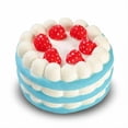 thumbnail image 3 of Mini Strawberry Cake Squishy Toy with Slow Rising Pu Foam, Compact Size, Blue and White Layered Design with Red Strawberries, for Relaxation, Toy, 3 of 3