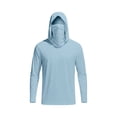 thumbnail image 4 of Aofany Men's UPF 50+ Sun Protection Shirts Outdoor UV Lightweight Hoodie Long Sleeve Fishing Hiking Performance Shirts Rash Guard SPF Shirts with Mask Rash Guard, 4 of 5
