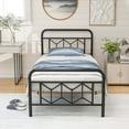 thumbnail image 4 of Costway Twin Size Bed Frame Mattress Foundation with Headboard 12.5" Under-bed Storage Black, 4 of 10