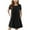 Black, variant on Girls Short Sleeve Summer Dress Kids Casual Crewneck Loose Beach Short Dresses with Pockets 5-13 Years Black 7-8 Years