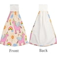 thumbnail image 4 of 1 Pcs Hanging Towels, Dish Towels Unicorn Sun Cloud and Rainbow Absorbent Hand Towels with Hanging Loop Washcloth for Bathroom Kitchen, 4 of 7