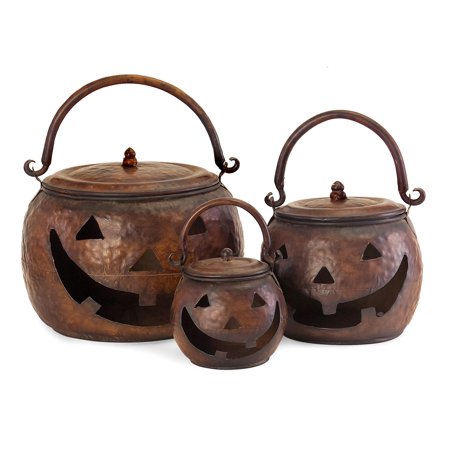 Lidded Pumpkins - Set of 3