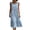Light Blue, variant on Women's Casual Round-Neck Sleeveless Solid Dress