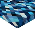 thumbnail image 2 of Ambesonne Colorful Fitted Sheet, Blue Toned Hexagons, Twin XL Size, Multicolor, 2 of 3