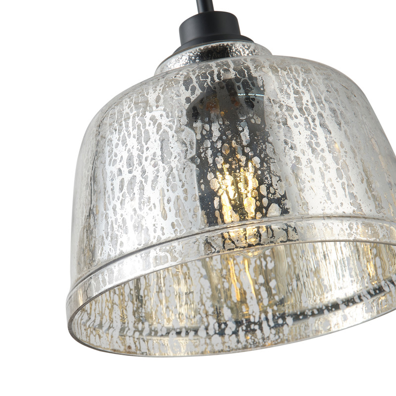 37.01 inches Pendant Light Fixture with Seeded Glass Shade, 3-Light Hanging Lighting for Living Room, Dining Room (E26 Base)
