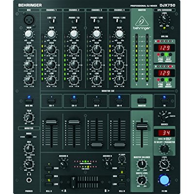 Behringer Pro Mixer Djx750 Professional 5-Channel Dj Mixer With Advanced Digital Effects And Bpm Counter