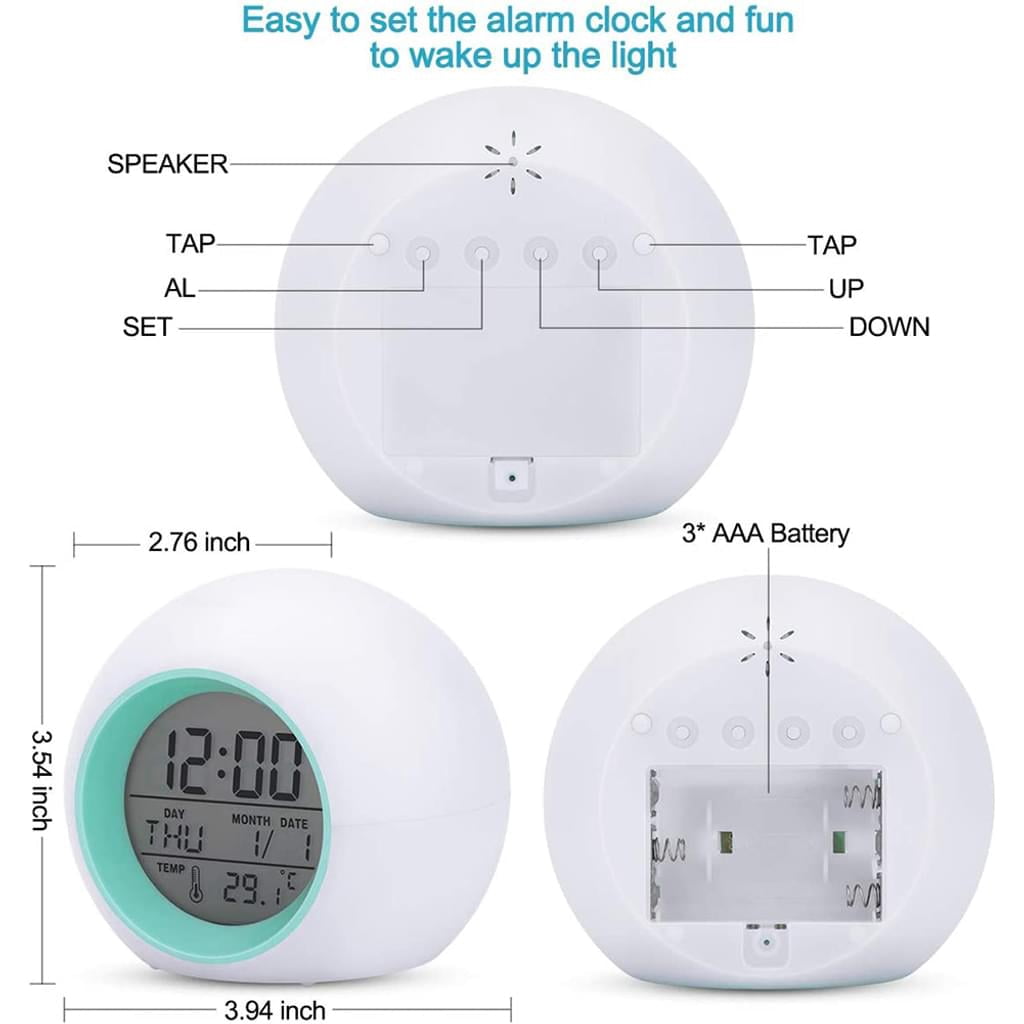 Réveil Simulateur Aube Kangtaixin – Lumière Lever/coucher Soleil, Bluetooth, Lampe De Table | Pour Adulte Et Enfant, Cadeau - 2