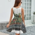 thumbnail image 6 of Spring Flower Truck Can (6) Dress Fashion Beach Long Dresses Female Party Printed Sundress, 6 of 7