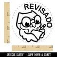 thumbnail image 2 of Revisado Owl Spanish Homework Revised Teacher Stamp Self-Inking Rubber Stamp for Stamping Ink Stamper Crafting Planners - 3/4 Inch Small - Fuchsia Ink, 2 of 7