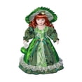 thumbnail image 2 of Billuyoard Muñeca femenina de porcelana victoriana hecha a mano, expresiones faciales detalladas, artículos coleccionables, materiales Decoración del hogar verde, 2 of 6