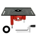 thumbnail image 2 of Router Lift Platform, Manual Lifting Router Lift System Kit Router Table Saw Insert Base Plate Saw Insert Base Plate for Router Plates and Lift Systems Black, 2 of 7