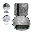 thumbnail image 3 of 10.5X9.5in Square Insulated Lunch Bag Leak-proof Lunch Box for Outdoor Work Picnic Tropical Trees by The Sea, 3 of 6
