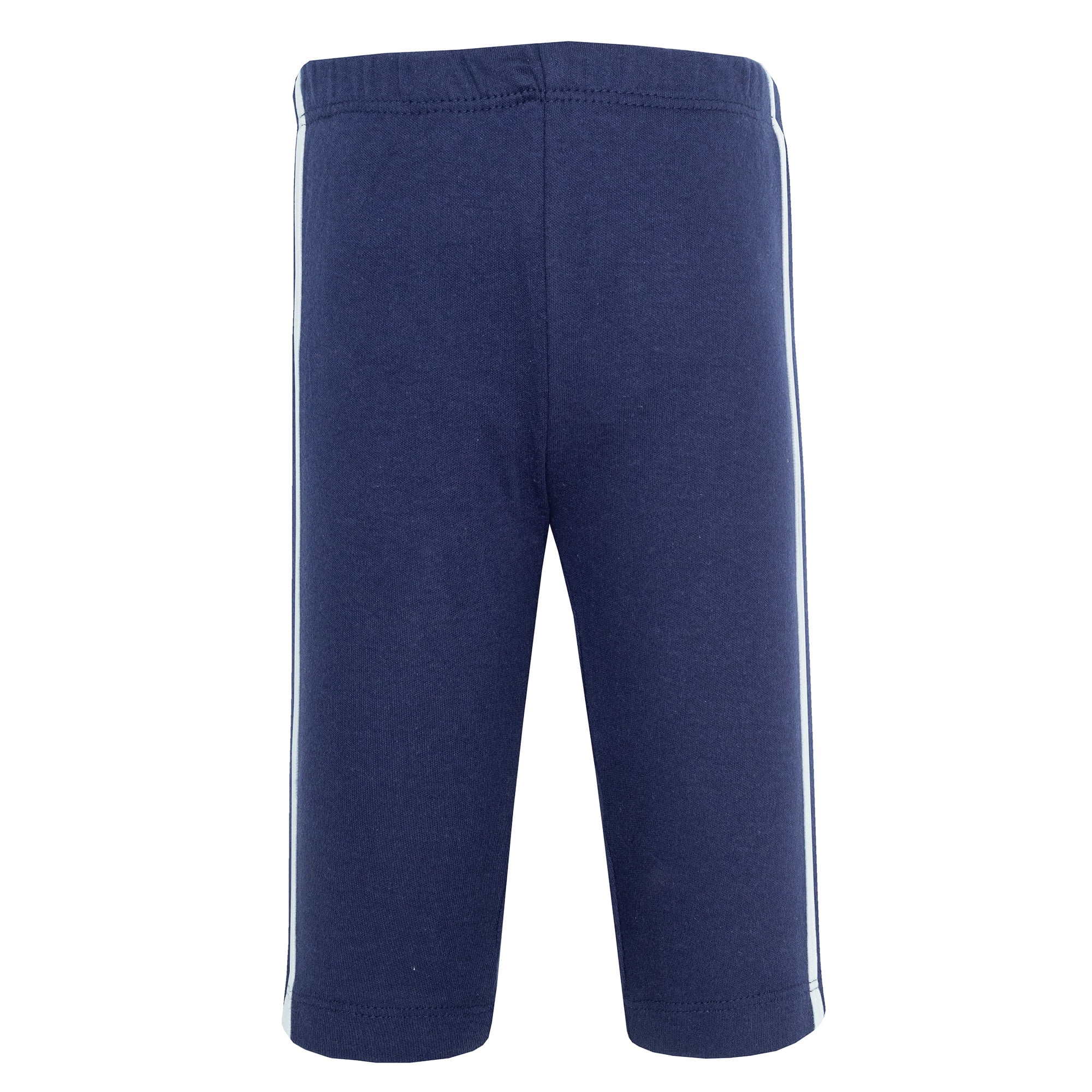 Hudson Baby Boy Cotton Pants and Leggings, Lt Blue Navy, 4T