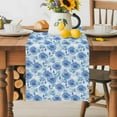 thumbnail image 5 of Table Runner Watercolor Blue Floral Table Decoration for Kitchen Dinning Flowers Table Decoration for Indoor Outdoor Party Wedding Decor 13x90 Inch, 5 of 7