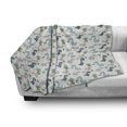 thumbnail image 2 of Childish Soft Flannel Fleece Throw Blanket, Smiling Baby Dinosaurs with Palm and Cactus, Cozy Plush for Indoor and Outdoor Use, 60" x 80", White Seafoam Dimgray, by Ambesonne, 2 of 5