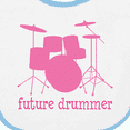 thumbnail image 3 of Inktastic Future Drummer Girls Baby Terry Cloth Bib, 3 of 3