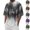 Dark Gray, variant on HAJWOH Men's Graphic Crewneck Tshirt Short Sleeve Gradient Color Casual Beach Tees