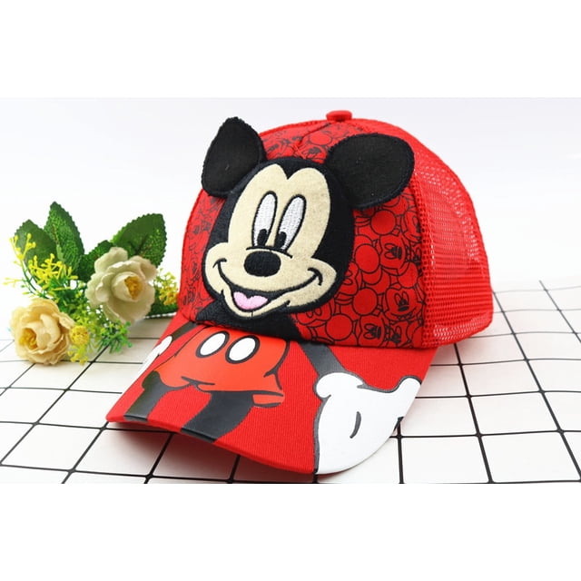Gorra de béisbol con dibujos animados de Mickey Mouse para hombre y mujer, gorro de Hip Hop, gorras de Mickey y Minnie para bebé, niña y niño, sombreros de princesa ajustables Fivean unisex