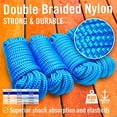 thumbnail image 3 of Better Boat 3/8" x 15' Double-Braid Dock Lines & Rope, Blue, 4 Count, 3 of 7