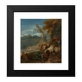 thumbnail image 2 of Giovanni Benedetto Castiglione 15x16 Black Modern Framed Museum Art Print Titled - Roman Landscape with a Shepherd and Sheep (Late 1640S), 2 of 5