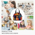 thumbnail image 2 of DouZhe Lunch Bags for Women and Men, Diversity World Population Prints Reusable Portable Insulated Cooler Waterproof Lunch Tote Bag for Travel Work School Picnic, 2 of 7