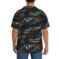 thumbnail image 3 of Rateoe Cool Sports Car Pattern Men's Short Sleeve Classic Shirt, Casual Short-Sleeved Shirt, Lightweight Summer Shirt, Cuban Collar Shirt,Button-Front Shirt-3X-Large, 3 of 5