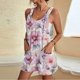 thumbnail image 4 of Pantalones Cortos de Mujer Casual Suspender Impresión Pantalones Cortos de Bolsillo, Pantalones Cortos de Mujer con Bolsillos, 4 of 5