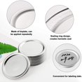 thumbnail image 3 of 96 Pieces 70 mm Canning Lids Jar Lids Split-Type Lids Reusable Leak Proof Storage Solid Caps Metal Canning Jar Lids Compatible with Mason Jar for Pickling Canning Jar Lid Storage (Silver), 3 of 7
