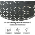 thumbnail image 5 of Poteban Outdoor Privacy Metal Screen, Decorative Partition for Balcony Patio, Fence Panels for Outside Lawn Garden, Black, 5 of 7