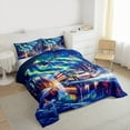thumbnail image 3 of Castle Fairy Flying Eagle Bedding Comforter Set 2pcs for Kids Teens,Abstract US Flag Truck Twin Comforter Sets Microfiber,Gradient Jungle Aurora Scenery Breathable Bedding Set,Breathable Home Decor, 3 of 8