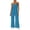 CBP65-Blue, variant on Womens Overalls Loose Fit One Piece Jumpsuits Wide Leg Jumpsuits Spaghetti Strap Summer Rompers With Pockets Travel Vacation Outfits Blue S