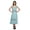 Light Blue, variant on Moomaya Solid Women Sleeveless Long Adjustable Shoulder Strap Dress With Lace