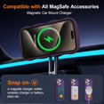 thumbnail image 2 of Funda magnética para iPhone 13 Pro Max, compatible con MagSafe, diseño de marco ondulado transparente 2025, funda protectora de borde suave, bonita, transparente, mate, a prueba de golpes, 2 of 6