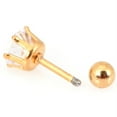 thumbnail image 5 of 1 Pair Titanium Steel Prong Cartilage Piercing Ear Studs Earrings Ear Jewelry, 5 of 5