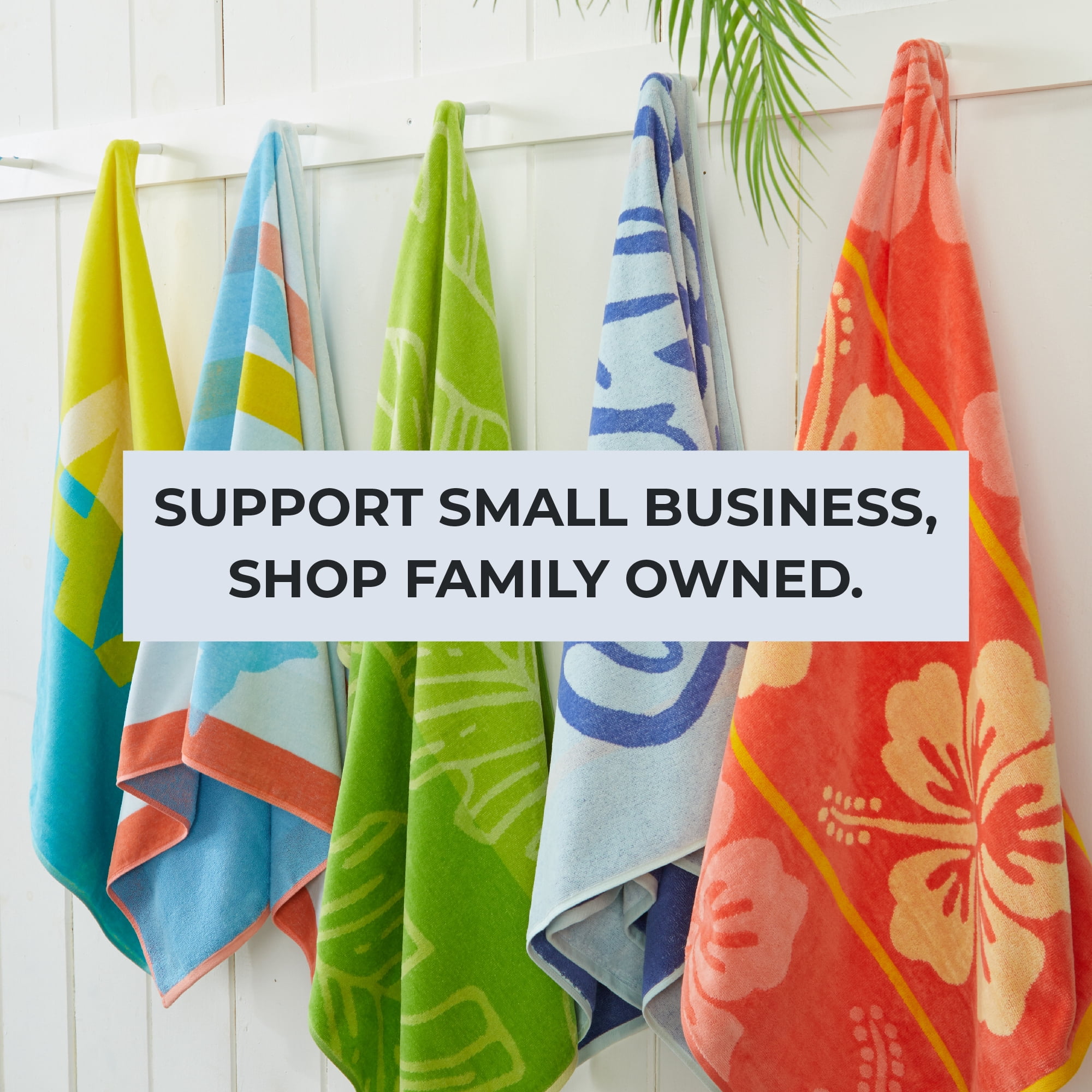 100% Cotton Jacquard 2 Pack 30" x 60" Printed Beach & Pool Towels, Surf