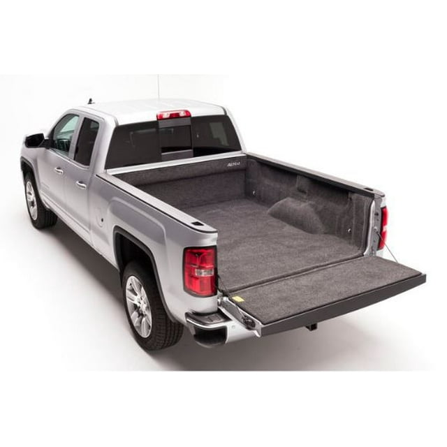 BedRug Bed Liner BRC19SBK Classic; Drop In; Under Bed Rail; Dark Gray; Carpet-Like Polypropylene; Tailgate Liner Included