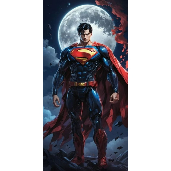 Superman Diamond Art Painting Kits, Diamond Art, Full Drill 5d Diamond Dots Kits Gem Art for Adults Wall Home Decor(12"x16")