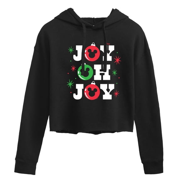 Disney - Joy Oh Joy - Juniors Cropped Pullover Hoodie