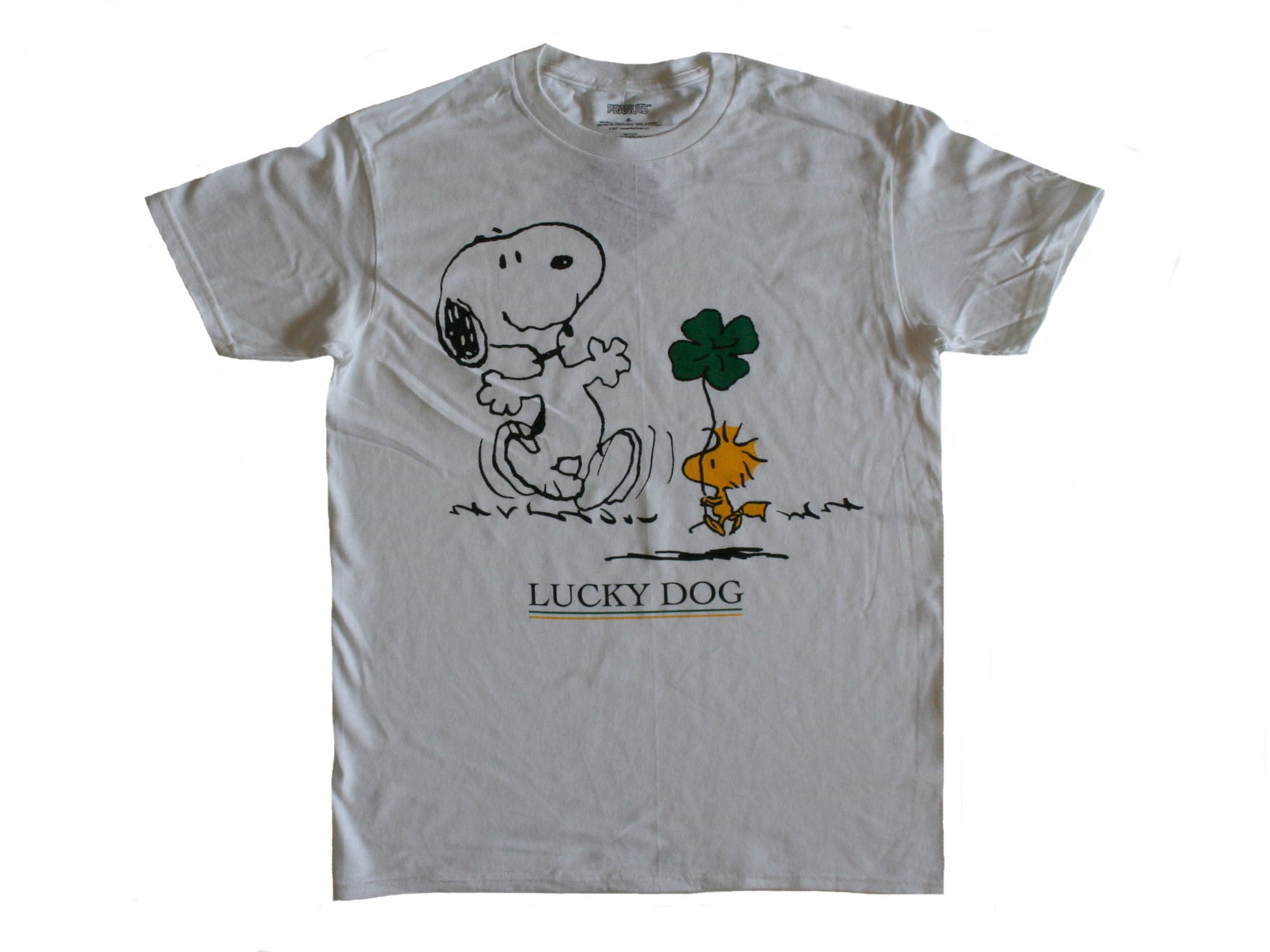 Peanuts Snoopy and Woodstock Lucky Dog Men's T-Shirt - Walmart.com