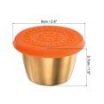 thumbnail image 2 of Uxcell 2pcs Pequeños Contenedores de Condimentos con Tapas, Taza de Condimento de Acero Inoxidable, Naranja, 2 of 6